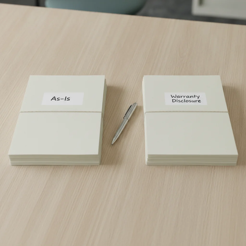 As-Is Sales vs. Warranty Disclosures: Choosing the Right Seller Stance