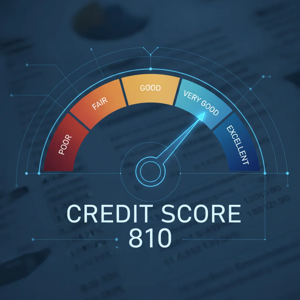 Credit score gauge showing tiers from poor to excellent with impact on auto loan availability