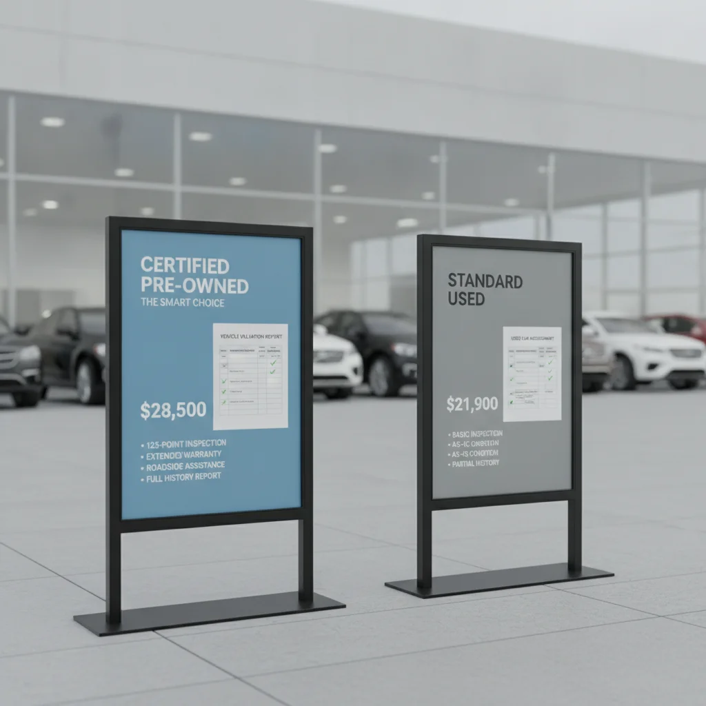 Certified Pre-Owned Pricing vs. Standard Used Car Valuations