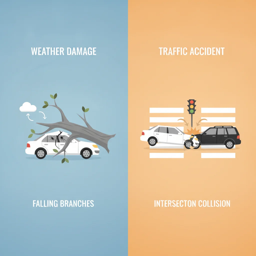 Comprehensive vs. Collision Coverage: What Each One Actually Protects
