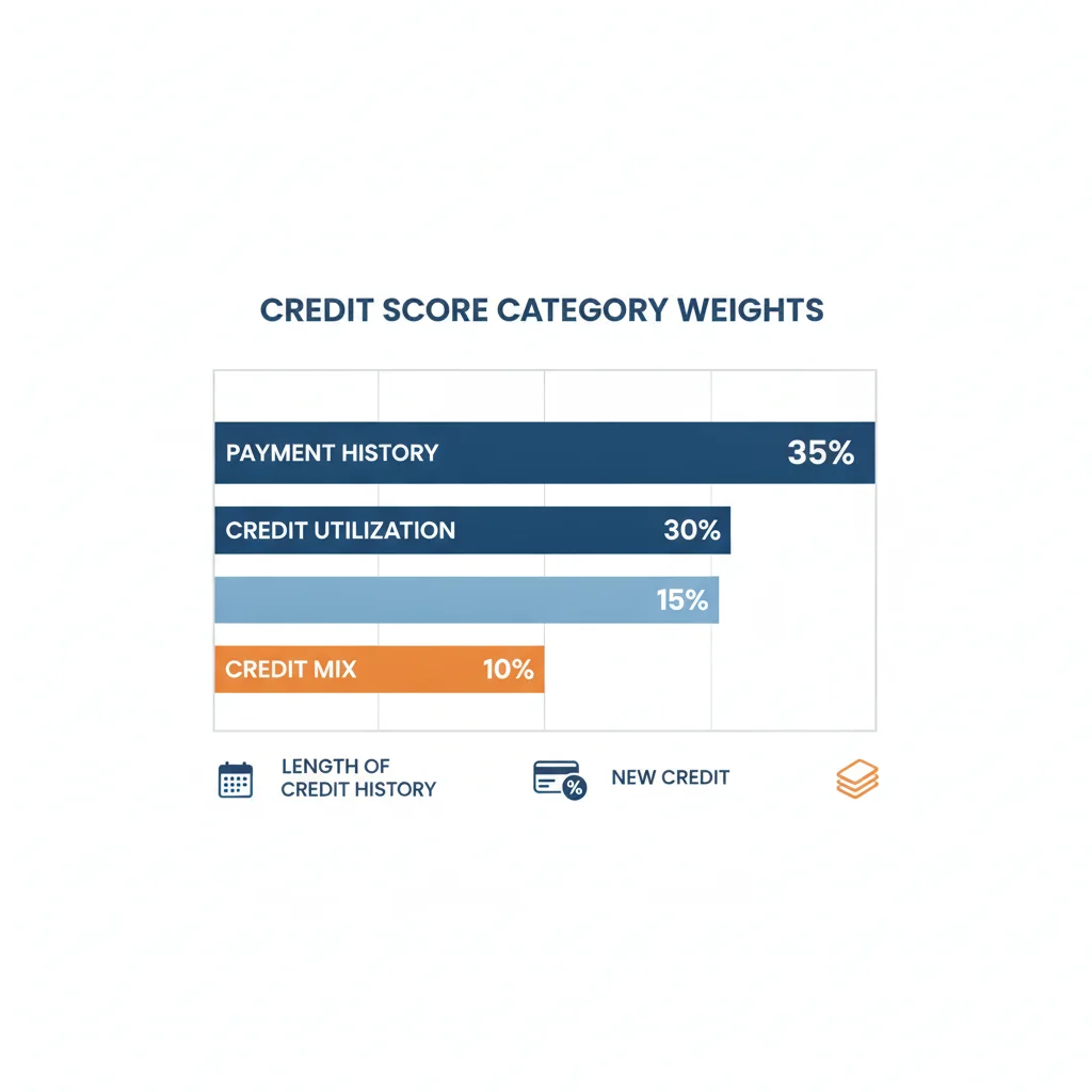 Bar chart comparing how different credit categories are weighted in lending versus insurance scoring models