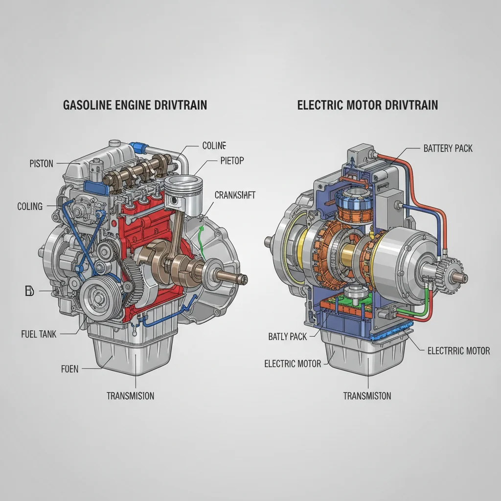 Gas Engine vs. Electric Drivetrain: A Component-by-Component Look