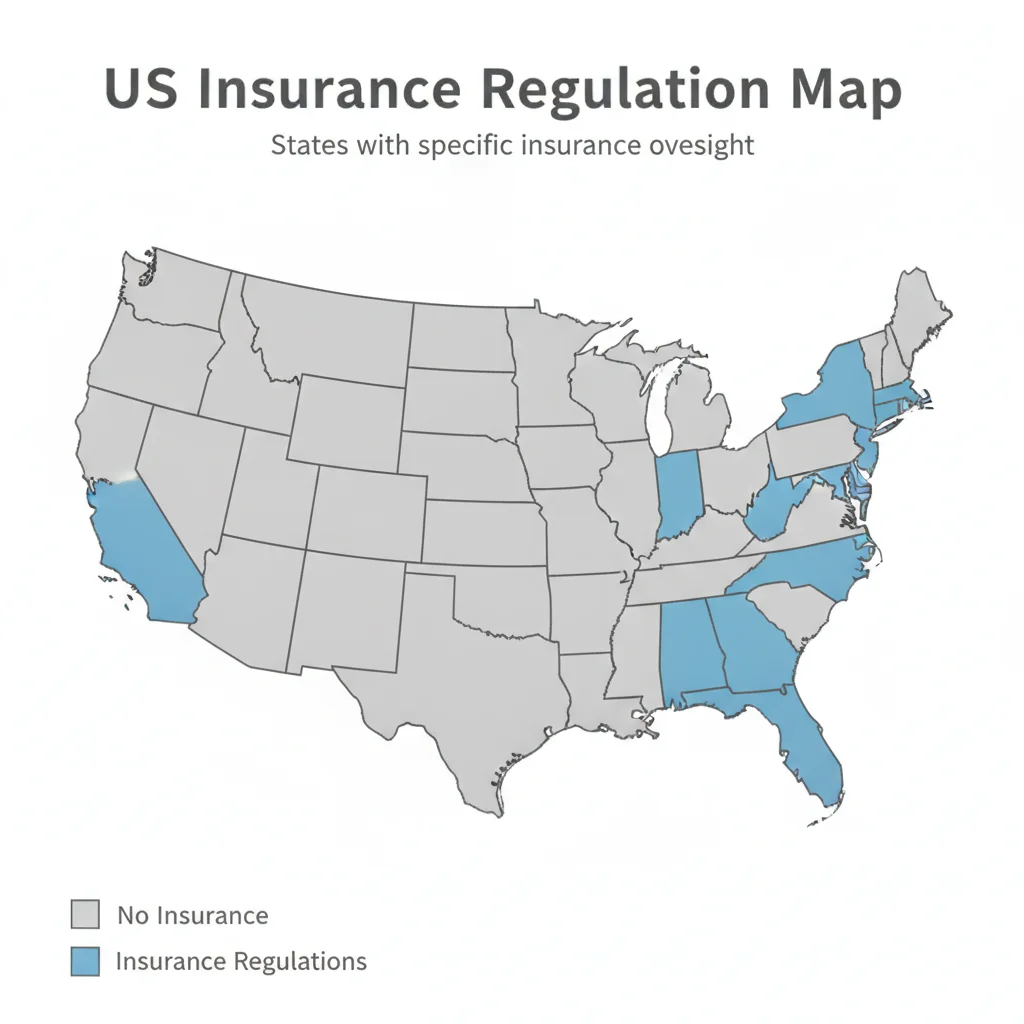 Map of the United States showing states with stricter auto insurance rating factor regulations highlighted