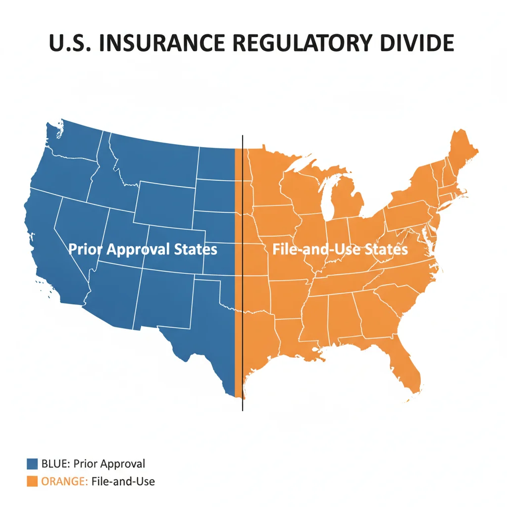 US map showing states with notice-prejudice rule versus strict notice rule for auto insurance claims