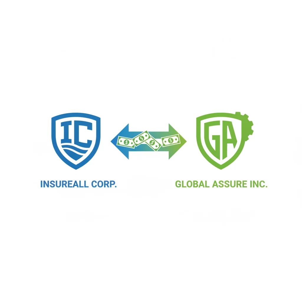 Diagram showing money flowing between two insurance companies representing the subrogation recovery process