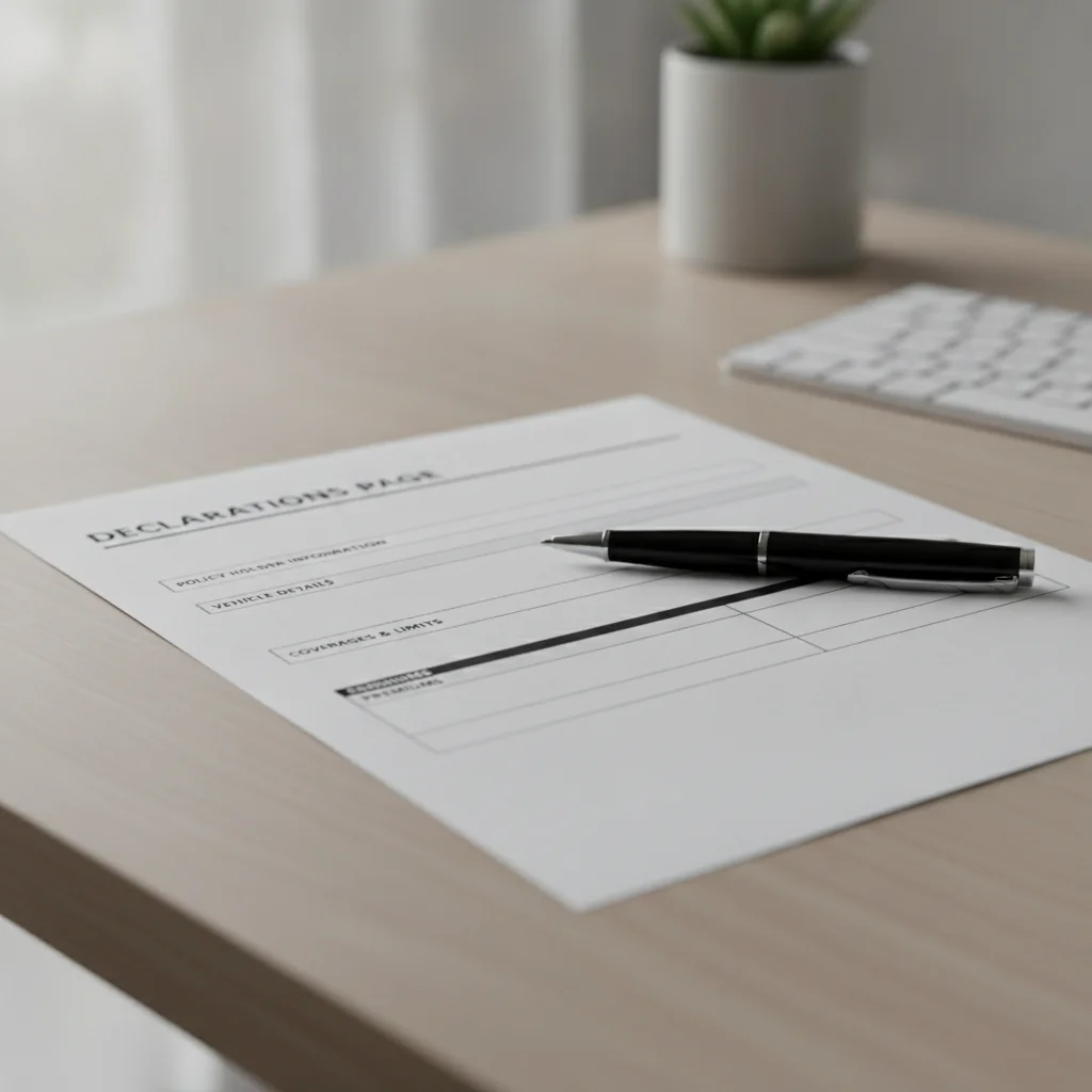 How to Read Your Auto Insurance Declarations Page