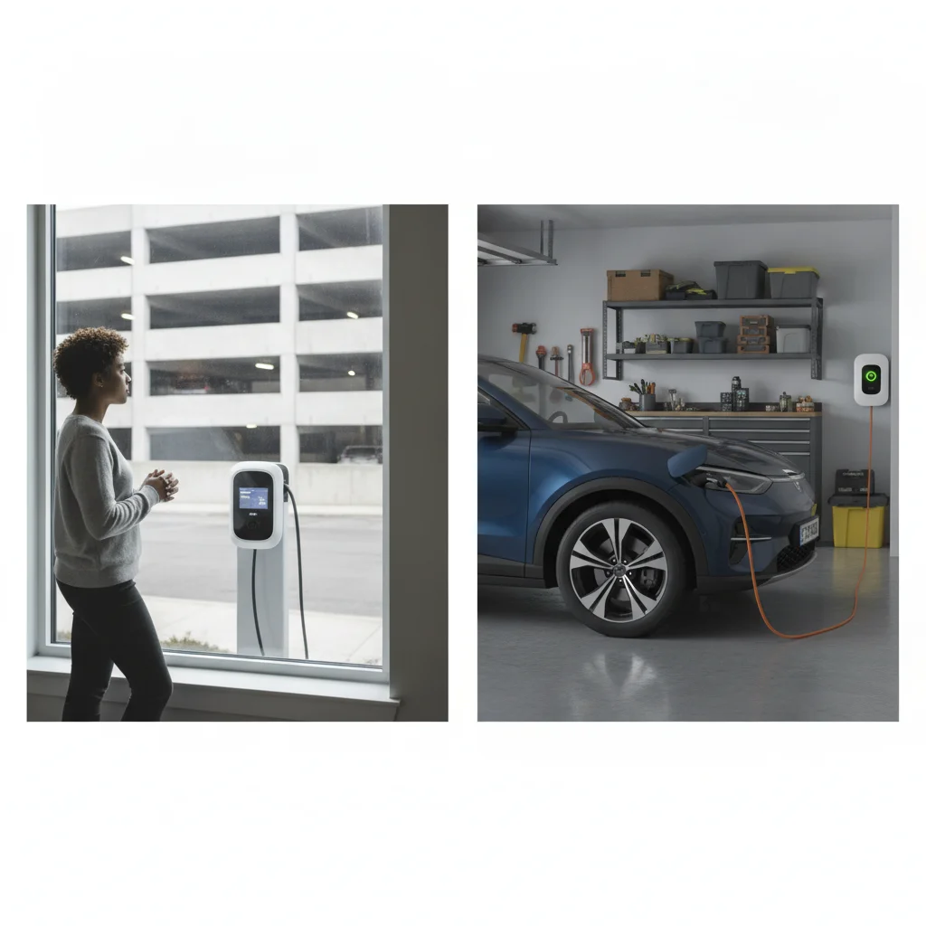 Comparison of apartment-dweller using public Level 2 charger versus homeowner using home Level 2 charger