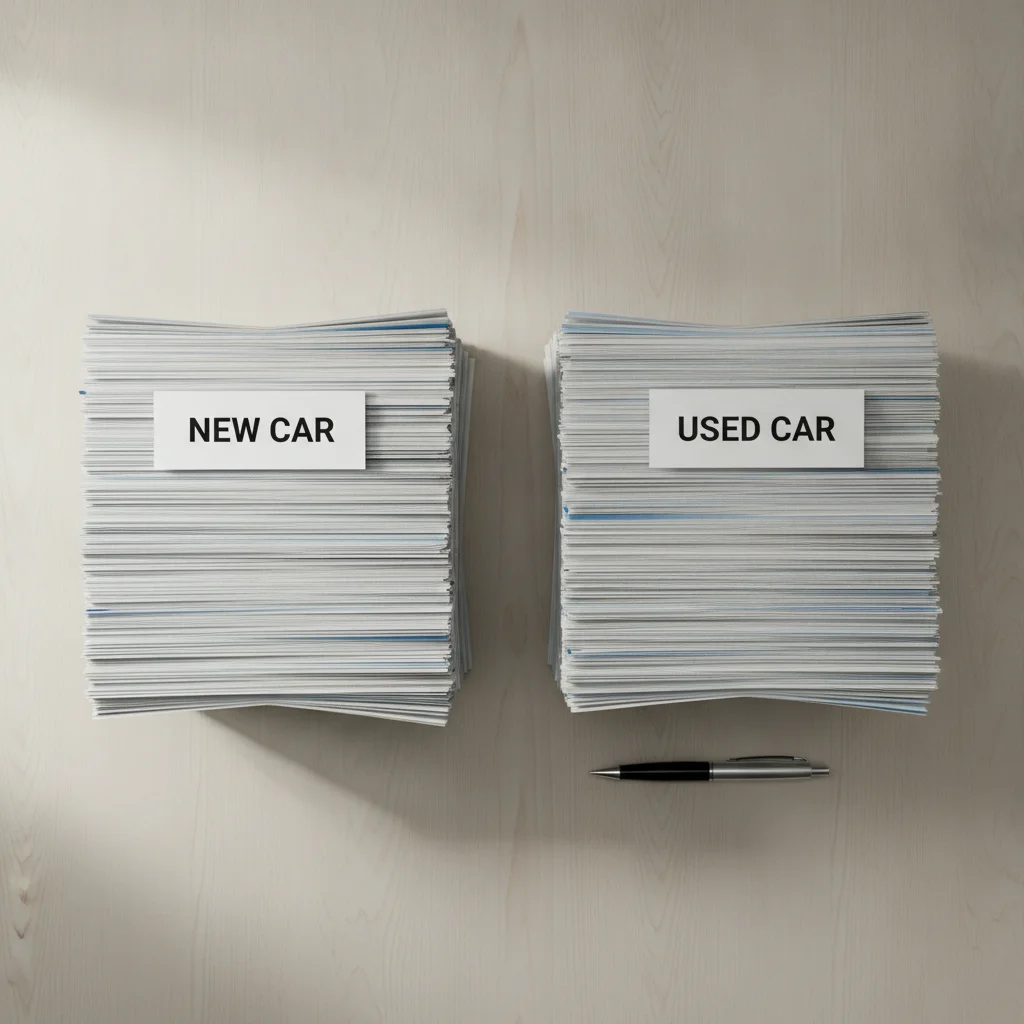 New Car vs. Used Car Purchase Contracts: Key Differences to Know