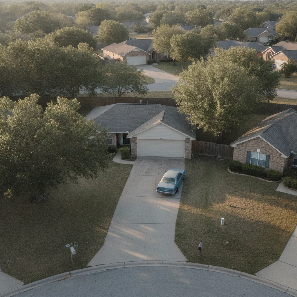 A single car parked in a quiet suburban driveway, rarely used, suggesting low mileage