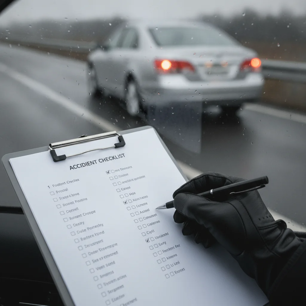 Post-Accident Scene Checklist Every Driver Should Keep in Their Glove Box