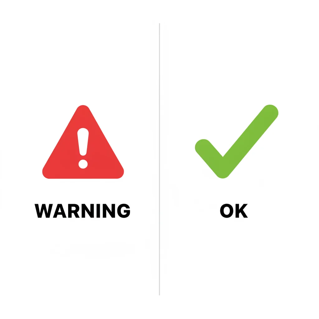 Illustrated red flag and green checkmark icons representing contractor red flags and positive indicators