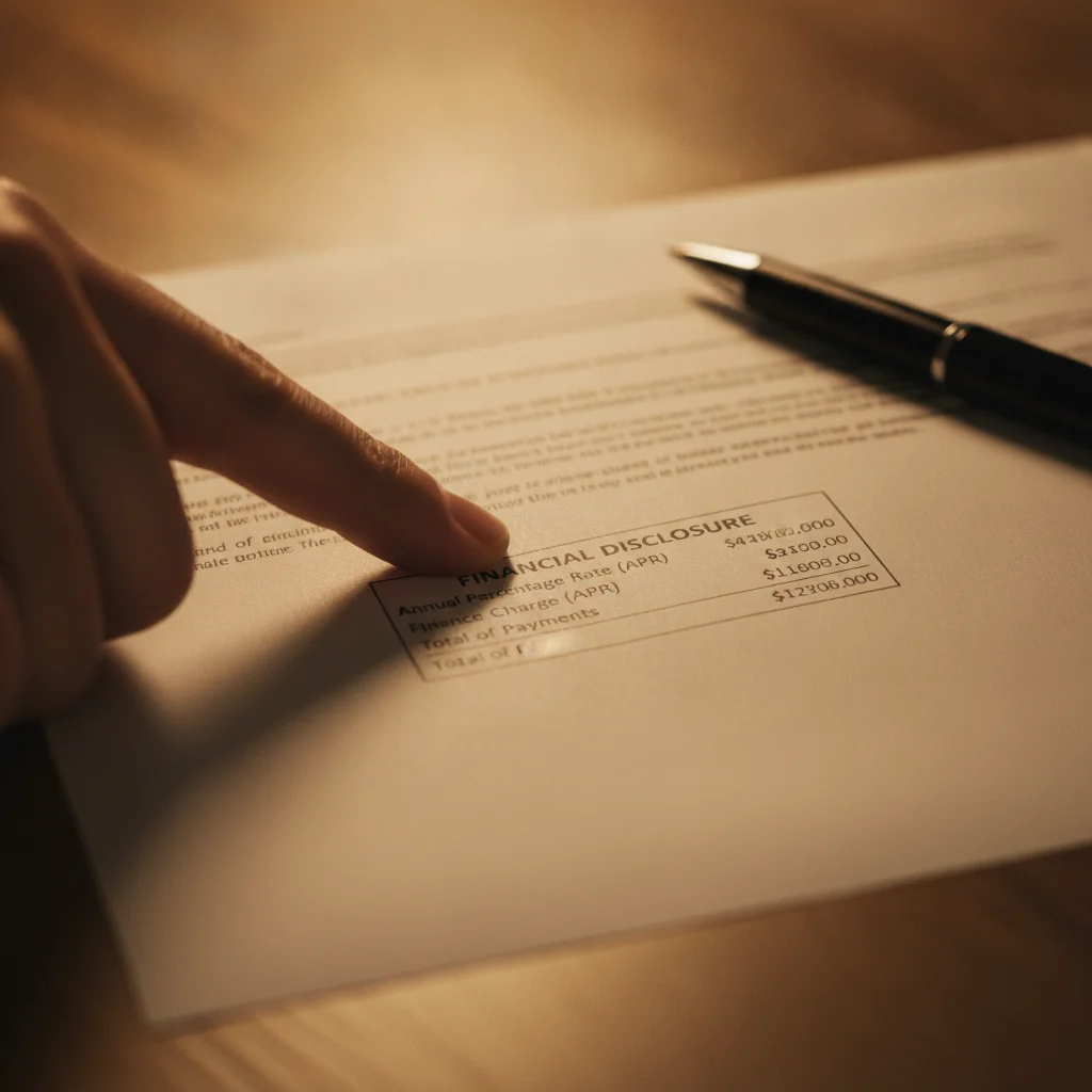 Reading the APR Box on Your Auto Loan Agreement