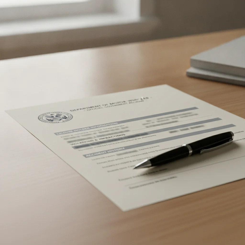 Reading Your Driving Record: What Each Entry Means