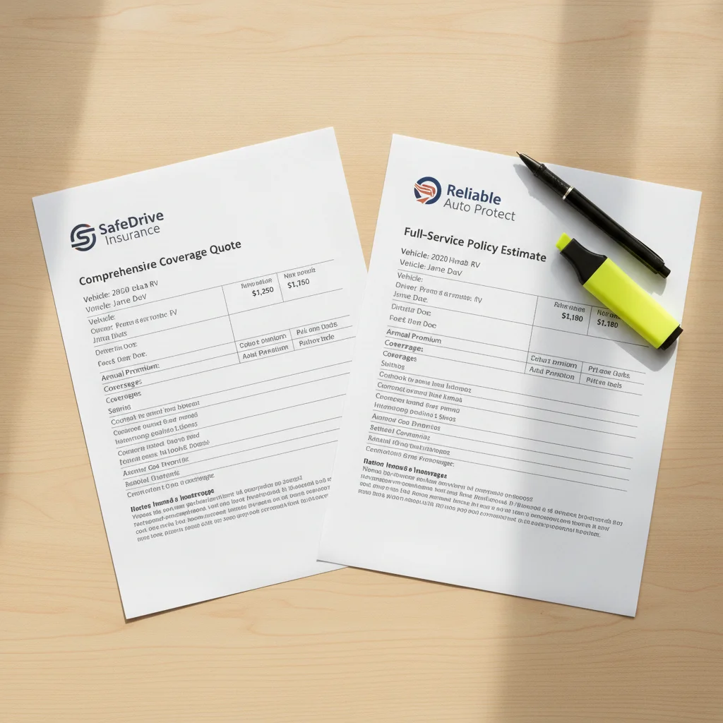 Side-by-Side: How to Read Two Auto Insurance Quotes at the Same Time