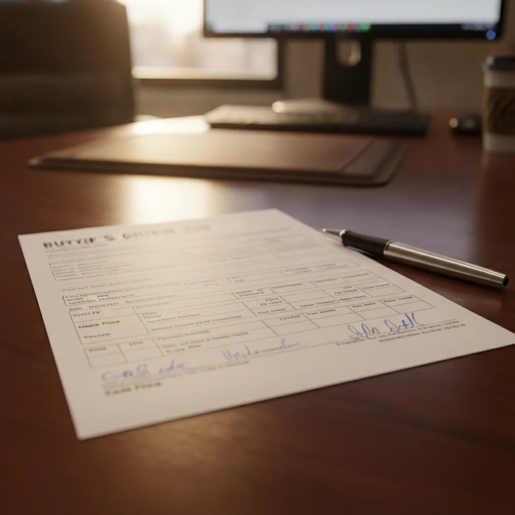 The Buyer's Order: What That First Contract Actually Commits You To