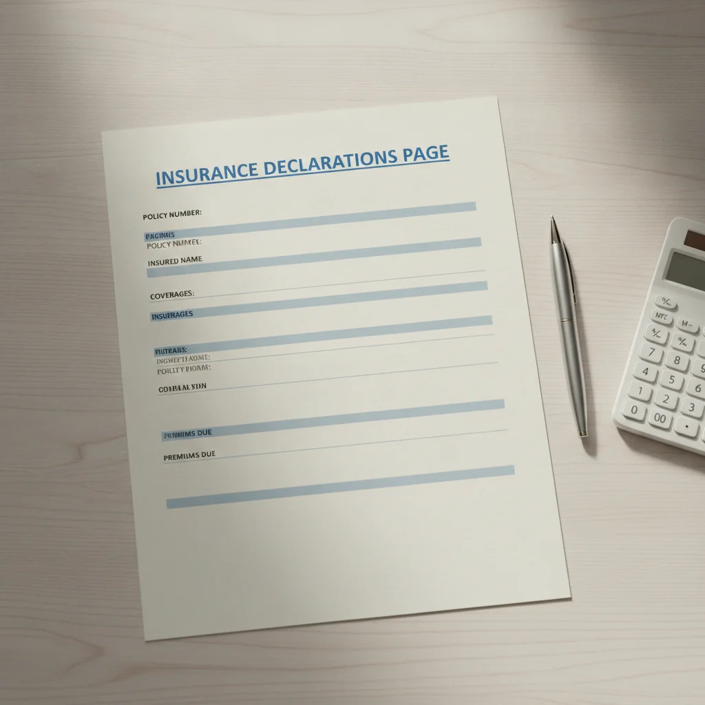 What a Declarations Page Contains and How to Use It for Policy Comparisons