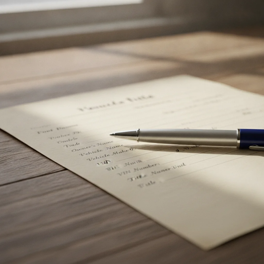 What to Write on the Title When You Sell: A Field-by-Field Guide